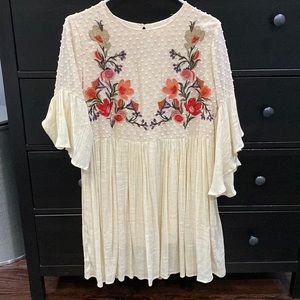 Floral Dress with Bell Sleeves
